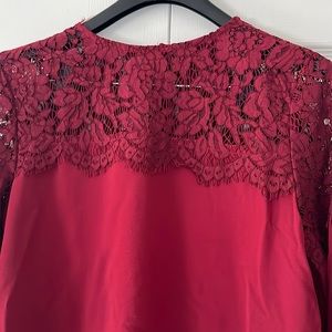 Red Lace Blouse